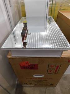 lot 44 image: Glacier Bay 16 in. W x 26 in. H White Frameless RecessedSurface Mount Bathroom Medicine Cabinet with Mirror
