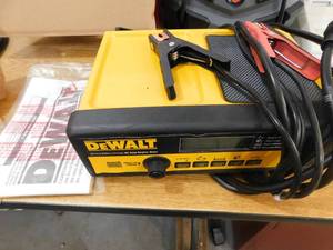 lot 64 image: DEWALT 30 Amp Automotive Portable Car Battery Charger with 80 Amp Engine Start and Alternator Check