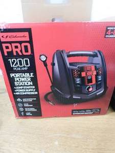 lot 65 image: Schumacher Electric Schumacher Pro Automotive 12-Volt 1200 Peak Amp Jump Starter and Portable Power Station with 100-PSI Air Compressor