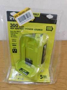 lot 76 image: RYOBI 40V 300-Watt Power Source (Tool Only)