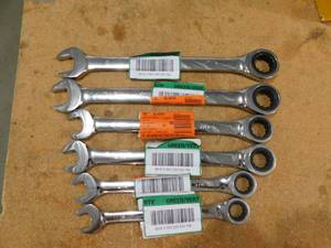 lot 98 image: 6 pc Ratchiting wrench set - 1116 - 1