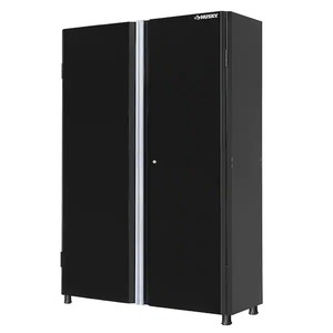 lot 106 image: Husky Ready-to-Assemble 24-Gauge Steel Freestanding Garage Cabinet in Black (48 in. W x 72 in. H x 18 in. D)