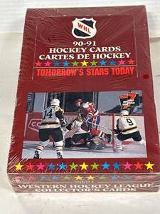 lot 93 image: Unopened Box 1990-91 Western Hockey Cards