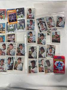 lot 99 image: Misc. Baseball Cards & California Angles Autographs