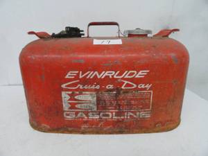 lot 17 image: Boat gas can 6 gallon Evinrude