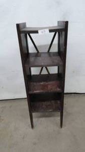 lot 69 image: Wooden stand with 4 shelves