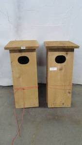 lot 113 image: 2 Cedar wood duck houses