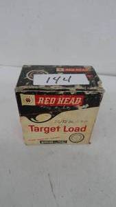 lot 144 image: 12 Gauge Red head target load 7 12 Shot