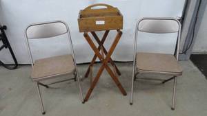 lot 151 image: Household Items, Chairs, Work box, Server stand