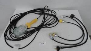 lot 159 image: Shop-light & 3 Electric Pig tails