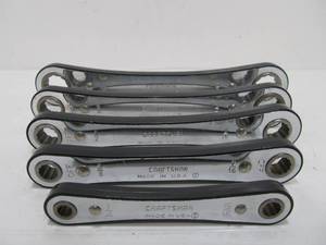 lot 20 image: Craftsman 5-Piece Box End Ratchet Wrench Set