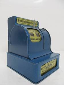 lot 59 image: Excellent Clean Vintage UNCLE SAMS Cash Register Coin Bank