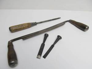 lot 174 image: Antique KEEN KUTTER Draw Knife & 2 Chisel Blades