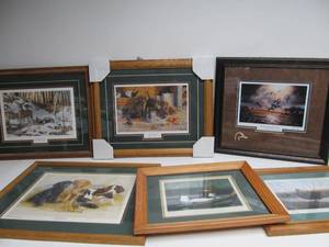 lot 193 image: Large Group of Framed Signed Numbered etc Wildlife Prints