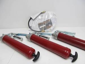 lot 244 image: 3 Unused ALEMITE Pistol Grip Grease Guns
