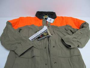 lot 253 image: Brand New Cabelas KhakiBlaze Orange Guidewear Gore-Tex Hunting Jacket - Size L