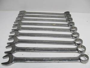 lot 262 image: Large Heavy Duty SNAP-ON Combination 12-Point OEX Wrench Set 