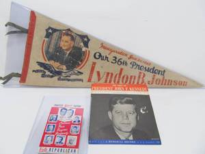 lot 136 image: 3 Vintage Political Items