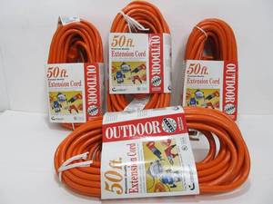 lot 296 image: 4 Brand New Premium Quality 50 Extension Cords