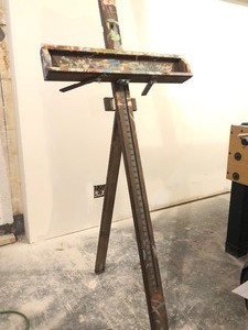 lot 334 image: Vintage Adjustable Height Wooden Artist Easel