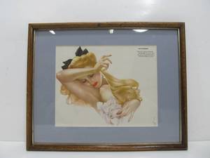 lot 306 image: Esquire 1945 Varga December Pinup Girl Lithograph Versus By Phil Stack