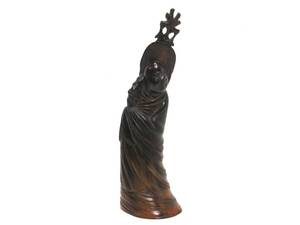 lot 314 image: Vintage Hand Carved Horn Buddha Statue 8.5