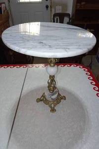 lot 144 image: Ornate Marble Side Table