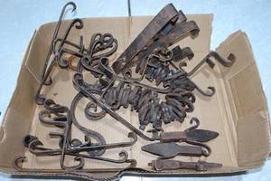lot 99 image: Vintage Cast Hardware - Hangers, Decorative Pieces