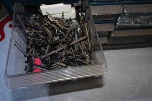 lot 164 image: Small Parts Organizers with Assorted Fasteners