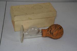 lot 28 image: Antique Kantleek Manual Glass Breast Pump with Original Box