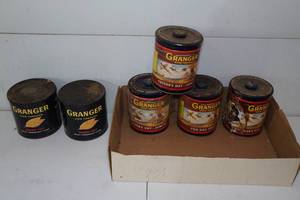 lot 46 image: Granger Pipe Tobacco Cans - Fathers Day Paper Labels