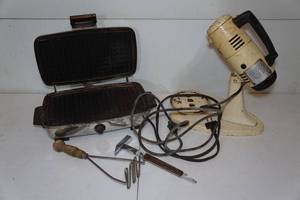 lot 90 image: Vintage Kitchen Items - Waffle Maker, Stand Mixer