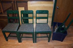 lot 163 image: Wood Dining Table with Chairs