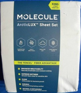 lot 14 image: ((Brand New)) Molecule ArcticLUX Temperature Regulating King Sheet Set (4 Pieces)