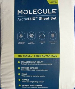 lot 43 image: ((Brand New)) Molecule ArcticLUX Temperature Regulating King Sheet Set (4 Pieces)