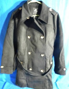lot 118 image: ((Brand New)) Wantdo Womens Double Breasted Pea Coat Winter Mid-Long Trench Coat with Belt (Large)
