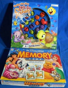 lot 122 image: Under The Sea Lets Go Fishin Game plus The Disney Edition Memory Game