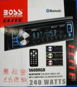 lot 157 image: ((BRAND NEW)) Boss Elite 240-Watt CDMP3 Car Stereo Receiver with Bluetooth - 560BRGB
