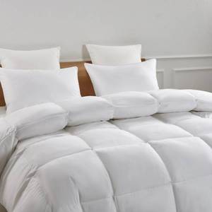 lot 32 image: ((Brand New)) Serta Light Warmth White Goose Feather and Down Comforter - Twin