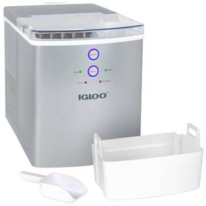 lot 52 image: ((Brand New)) Igloo 33-Lb. Ice Maker - Silvertone