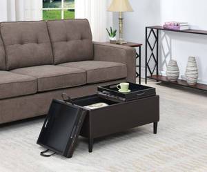 lot 63 image: ((BRAND NEW)) Convenience Concepts Designs4Comfort Magnolia Storage Ottoman with Trays