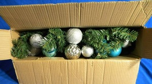 lot 100 image: National Tree Company 6 Mixed Ornament Garland