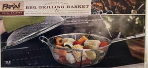 lot 79 image: ((BRAND NEW)) Parini Stainless Steel BBQ Grilling Basket With Locking Lid
