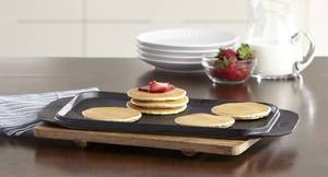 lot 97 image: ((BRAND NEW)) Reversible Pre-Seasoned Cast Iron GrillGriddle