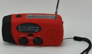 lot 160 image: ((BRAND NEW)) SolarHand CrankUSB Emergency Weather Radio with Flashlight