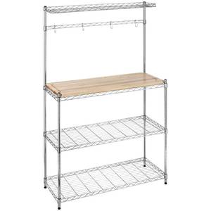 lot 244 image: (Brand New)) Whitmor Supreme Chrome Bakers Rack
