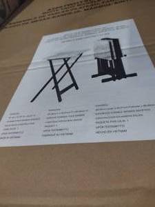 lot 25 image: ((Brand New)) Linon Marble-Look TV Tray Set