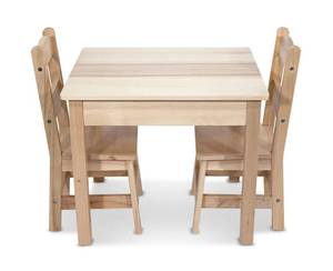 lot 96 image: ((BRAND NEW)) Melissa & Doug 3-Pc. Wooden Table & Chairs Set