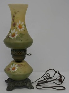 Antique Glass Table Lamp (Works) 16