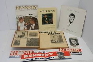 Group Of JFK Items Including Scrapbook